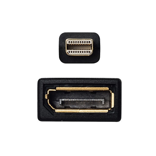 【アウトレット】Mini DisplayPort-DisplayPort変換アダプタケーブル 15cm 4K/60Hz対応 DPバージョン1.2準拠 ブラック