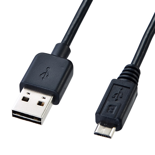 【アウトレット】Micro USBケーブル(どっちもUSB・Micro Bコネクター・1m・ブラック)