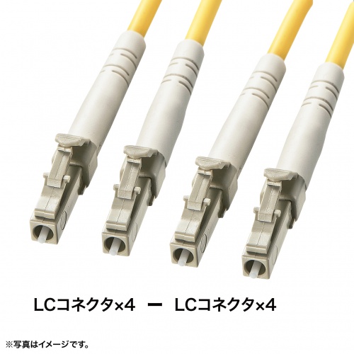 防水ロバスト光ファイバケーブル OM3 10GBASE-SR/SW規格 10Gbps マルチモード 50μm 4芯 両端LC×4 PBTチューブ 5m