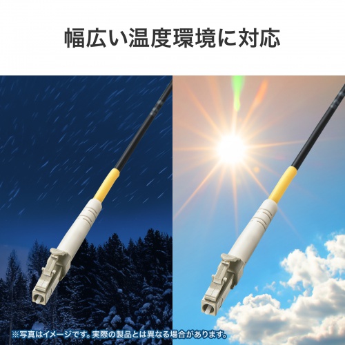 防水ロバスト光ファイバケーブル OM3 10GBASE-SR/SW規格 10Gbps マルチモード 50μm 4芯 両端LC×4 PBTチューブ 5m