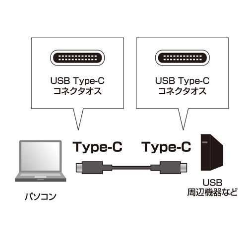 【アウトレット】USB3.1 Type C Gen2 PD対応ケーブル(ブラック・1m)