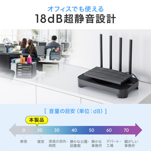無線LANルーター冷却台 ブラック