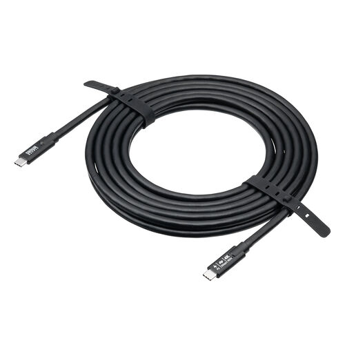 USB Type-Cケーブル 5m USB 5Gbps USB PD75W 充電 データ転送 映像出力対応 ブラック