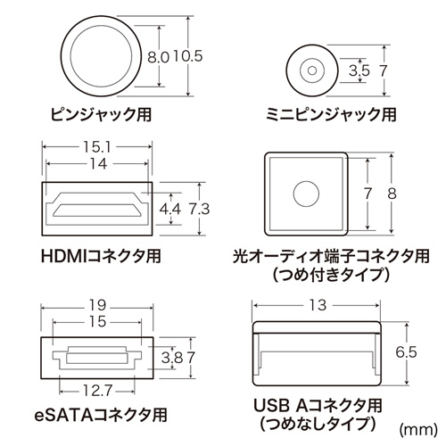 AVジャックキャップ(12種類)/YTKKCAPSET1/TK-CAPSET1【ケーブルのネット通販専門店 ケーブル市場】