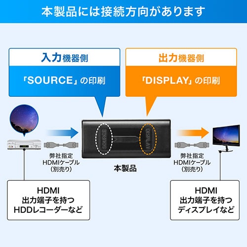 HDMI延長アダプタ(中継アダプタ・4K/60Hz・HDCP2.2対応・最長15m延長・ブラック)