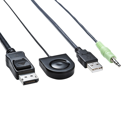 【アウトレット】DisplayPort対応手元スイッチ付きパソコン自動切替器(2:1)