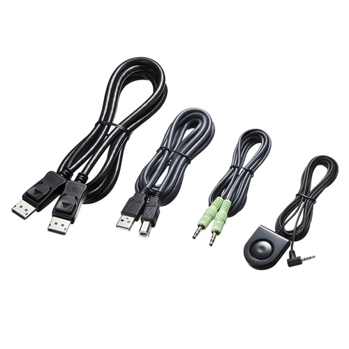 【アウトレット】DisplayPort対応手元スイッチ付きパソコン自動切替器(2:1)