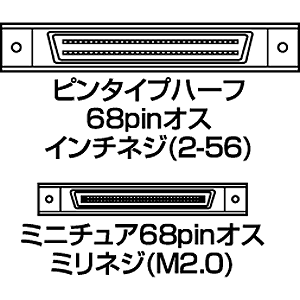 サンワサプライ ウルトラワイドSCSI ワイドSCSI用ケーブル 1m KB-WSAM1K