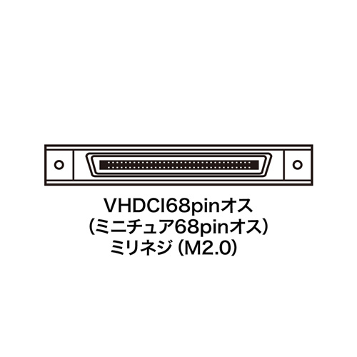 LVD SCSIターミネータ(VHDCI68pinオス/ミニチュア68pin/オスミリネジM2.0)