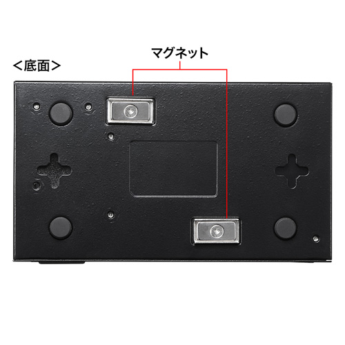 Giga対応 スイッチングハブ 5ポート 金属筐体 電源内蔵 ループ検知機能