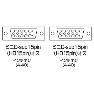 VGAディスプレイケーブル(0.75m・極細・アナログRGB・ミニD-sub15ピン)