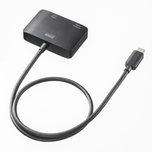 USB Type-C HDMI / VGA 変換アダプタ 2画面出力 4K/60Hz ケーブル長50cm