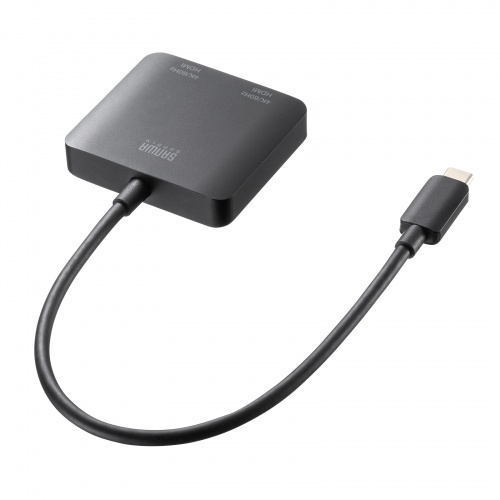 USB-C HDMI 変換アダプタ 2画面 4K/60Hz HDR ケーブル長20cm