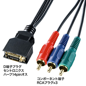 【アウトレット】D端子コンポーネントビデオケーブル(3m)