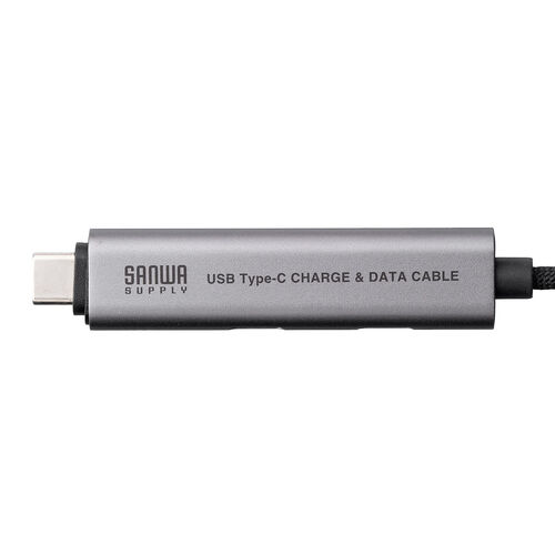 USBハブ付き USB Type-Cケーブル 1.5m USB-C×2 USB 5Gbps USB PD 100W対応 ブラック