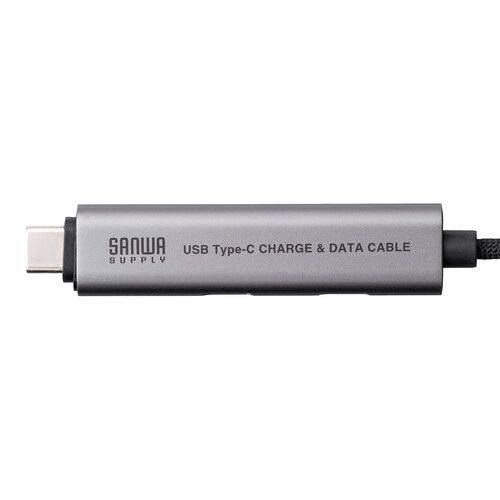 USBハブ付き USB Type-Cケーブル 0.5m USB-C×2 USB 5Gbps USB PD 100W対応 ブラック
