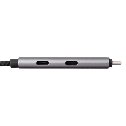 USBハブ付き USB Type-Cケーブル 0.5m USB-C×2 USB 5Gbps USB PD 100W対応 ブラック