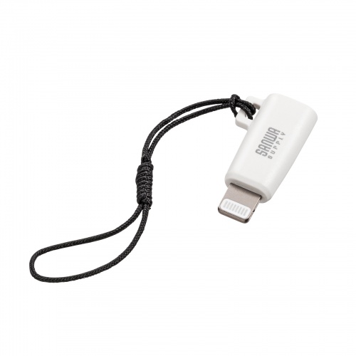 【アウトレット】USB Type-C Lightning変換アダプタ PD60W USB2.0 MFi認証品 ストラップ付き ホワイト