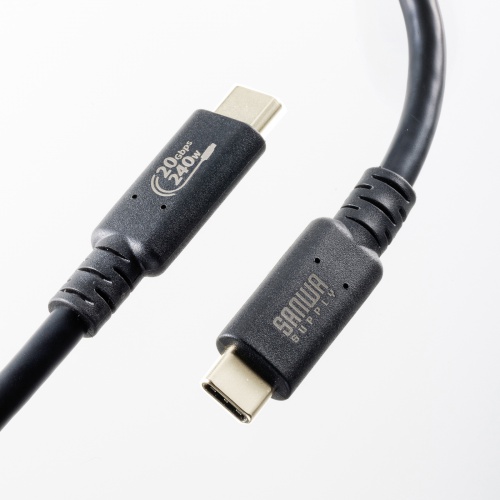 【アウトレット】USB4ケーブル 2m USB Type-C USB 20Gbps USB PD 240W USB-IF認証品 ブラック