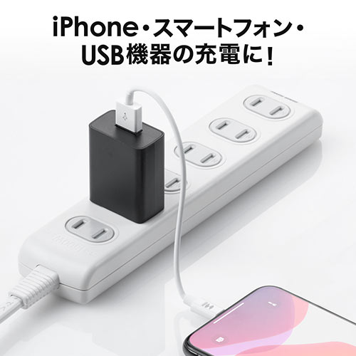 【アウトレット】USB-ACアダプタ 5V/1A出力 USB A×1 ブラック USB充電器