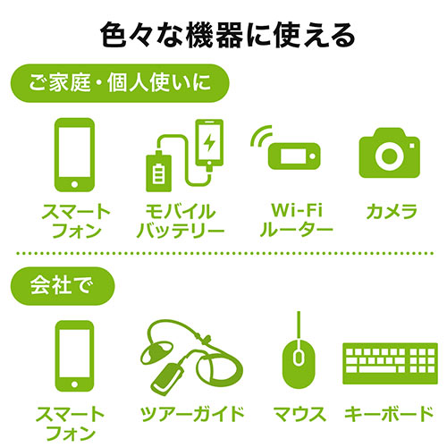 【アウトレット】USB-ACアダプタ 5V/1A出力 USB A×1 ブラック USB充電器
