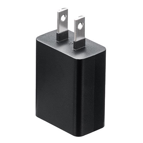 【アウトレット】USB-ACアダプタ 5V/1A出力 USB A×1 ブラック USB充電器