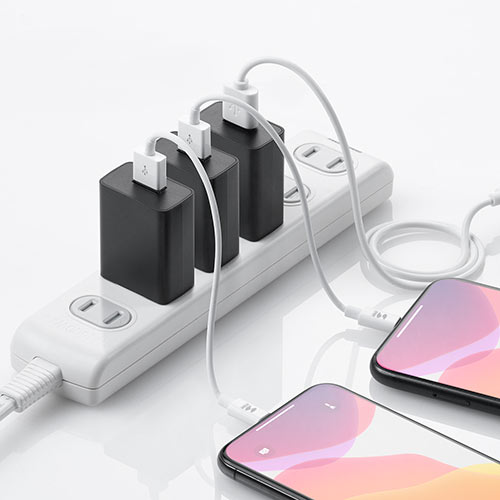 【アウトレット】USB-ACアダプタ 5V/1A出力 USB A×1 ブラック USB充電器