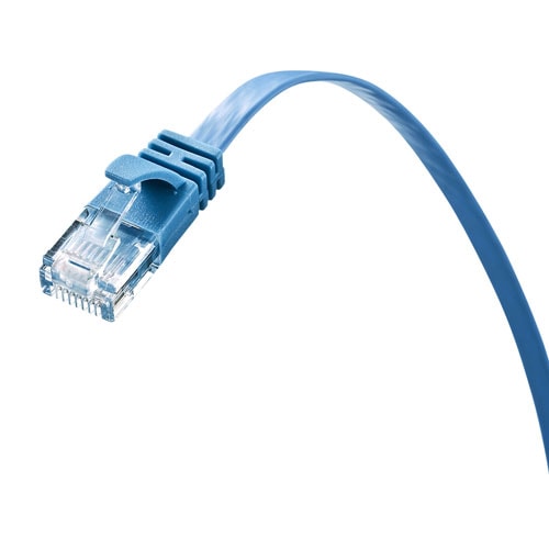 薄型LANケーブル Cat6A 1m より線 UTP 爪折れ防止カバーつき 薄型LANケーブル Cat6A 1m より線 UTP 爪折れ防止カバーつき