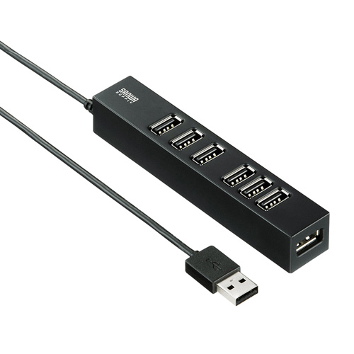 USB2.0ハブ(7ポート・面ファスナー)