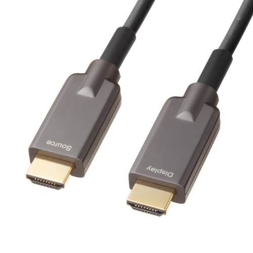 【アウトレット】光ファイバーHDMIケーブル 50m 高耐久 ステンレスガード 8K/60Hz 4K/120Hz 48Gbps 防水カバーつき