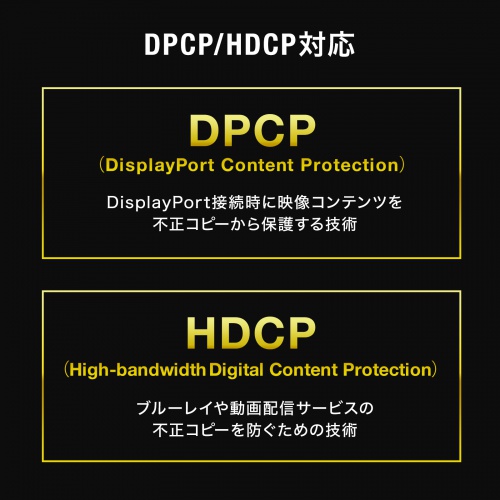 Mini DisplayPort変換アダプタ 15cm 4K/60Hz対応 DisplayPortに変換