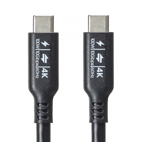 USB Type-Cケーブル 1m 10Gbps USB PD 100W 4K/60Hz対応 ブラック