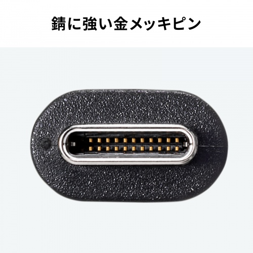 USB Type-Cケーブル 2m 10Gbps USB PD 100W 4K/60Hz対応 ブラック