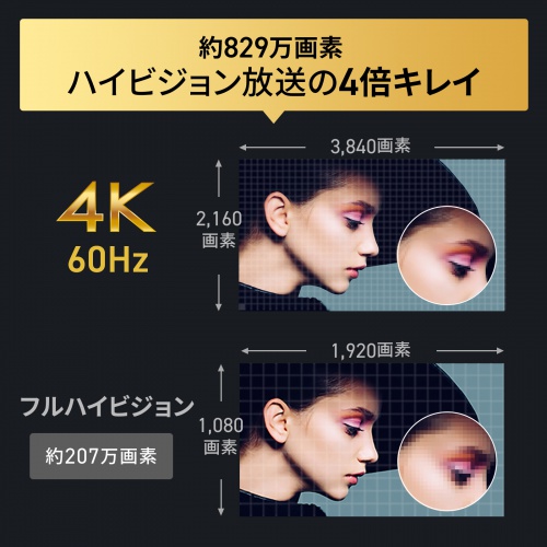 USB Type-Cケーブル 3m USB 5Gbps PD100W 4K/60Hz映像出力 ブラック