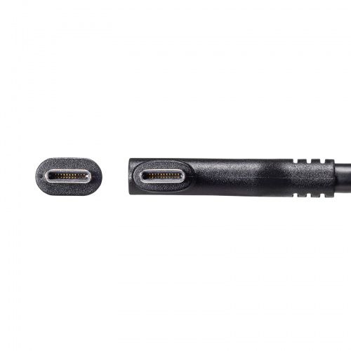 USB Type-Cケーブル 1m 10Gbps USB PD 100W L字コネクタ 4K/60Hz映像出力 ブラック