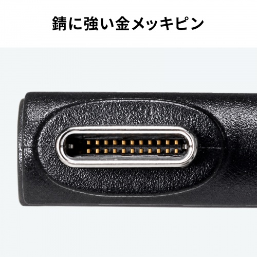 USB Type-Cケーブル 2m 10Gbps PD100W 映像出力対応 片側L型コネクタ