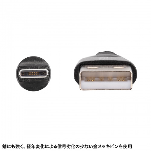 USB Type-Cケーブル 1m USB2.0 USB A-Cコネクタ 左右180°水平360°回転コネクタ ナイロンメッシュケーブル