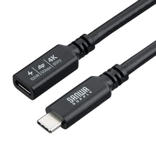 USB Type-C 延長ケーブル 1m USB 5Gbps USB PD 100W 4K/60Hz対応