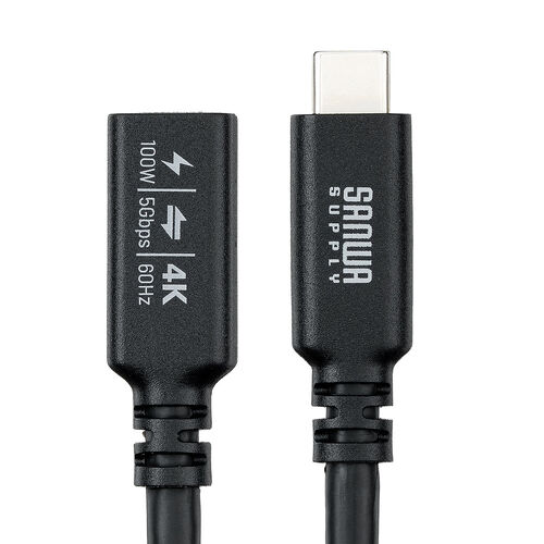 USB Type-C 延長ケーブル 1m USB 5Gbps USB PD 100W 4K/60Hz対応