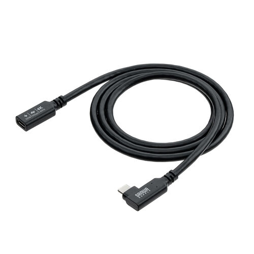 USB Type-C 延長ケーブル L字コネクタ 1m USB 5Gbps USB PD 100W 4K/60Hz対応
