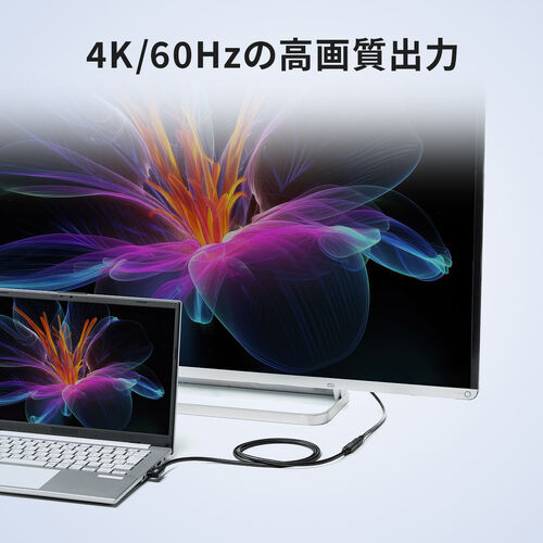 USB Type-C 延長ケーブル L字コネクタ 1m USB 5Gbps USB PD 100W 4K/60Hz対応