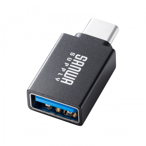 USB Type-C変換アダプタ USB 5Gbps USB A to USB-C変換 アルミコネクタカバー