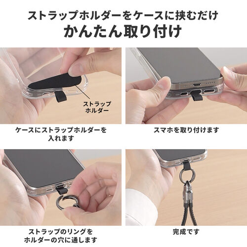 ストラップ型 USB Type-Cケーブル 32cm  PUレザー USB PD240W対応 ブラウン