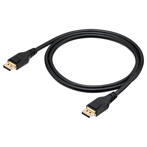 DisplayPortケーブル 1.5m ver2.1 VESA認証品 80Gbps DHDR対応 抜け止め 4K/240Hz 16K/120Hz ブラック