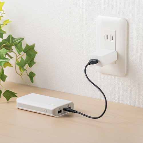 【アウトレット】USB-ACアダプタ USB A×1 5V/2A(10W)出力 PSE認証品 ホワイト