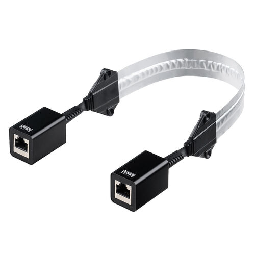 隙間用LANケーブル カテゴリ5e 44cm 両面テープ 木ネジ 取付け/500