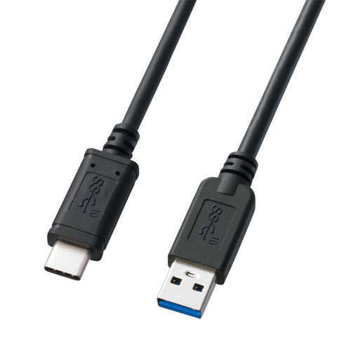 【アウトレット】USB3.1 Gen2 Type C-Aケーブル(ブラック・1m)