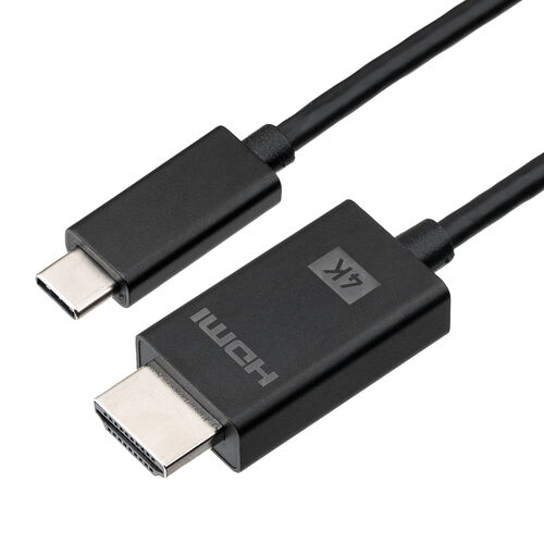 USB Type-C HDMI 変換ケーブル 2m 4K/60Hz HDR対応 ブラック/500