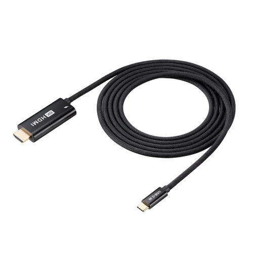 USB Type-C HDMI変換ケーブル 2m 8K/30Hz 4K/60Hz USB PD100W対応 ブラック