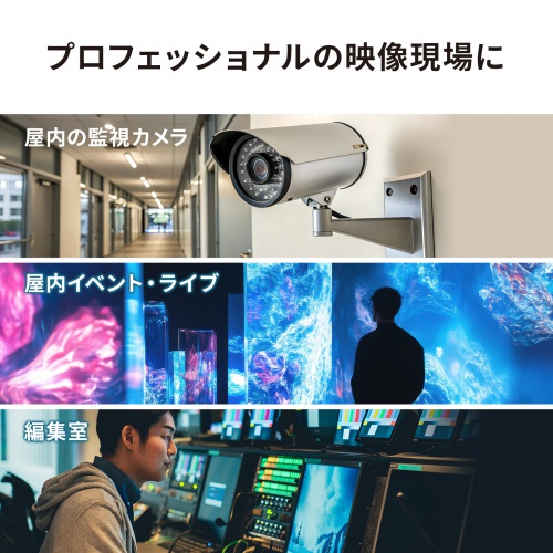 SDIケーブル HD-SDI/3G-SDI対応 BNCプラグ 2m ブラック